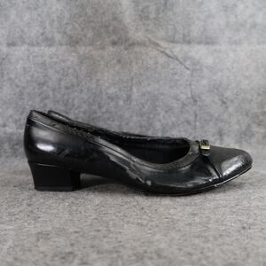 Hush Puppies Shoes Womens 8.5 Pump Loafer Slip On Fashion Cap Toe Retro Classic